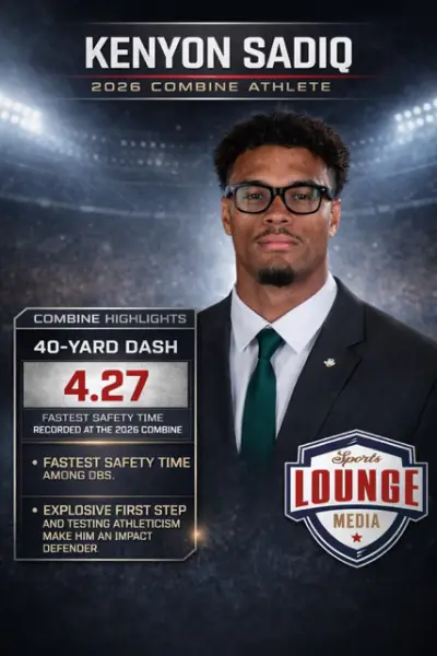 Kenyon Sadiq 2026 Combine Athlete - Record 4.39 40-yard dash for tight end